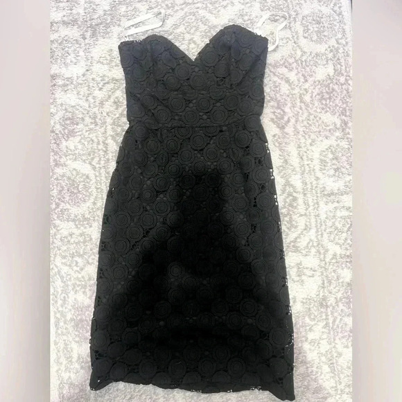 Shoshanna Dresses & Skirts - Shoshana Black Lace Strapless Dress Size 0